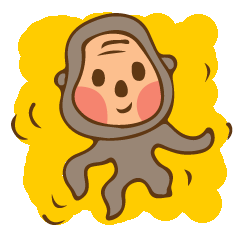 [LINEスタンプ] かわいいおさる 