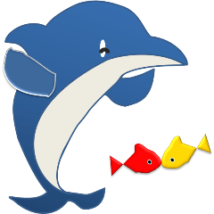 [LINEスタンプ] いるかと遊ぼ！ ドルフィンくんの毎日 