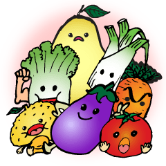 [LINEスタンプ] やさい家族 