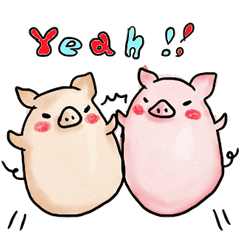 [LINEスタンプ] まんまるぶた 