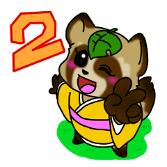 [LINEスタンプ] タヌキちゃんとキツネくん 2 "タヌキpack" 