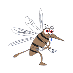 [LINEスタンプ] aides ＆ pina naughty mosquito 