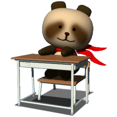 [LINEスタンプ] 赤いスカーフのタヌの学校編。 