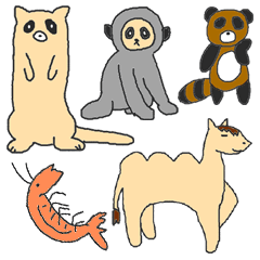 [LINEスタンプ] 適当動物 
