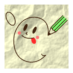 [LINEスタンプ] ペーパーお化け 