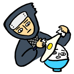 [LINEスタンプ] 米と忍者 