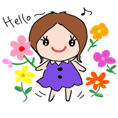[LINEスタンプ] いつも一緒の小さい女の子 