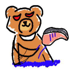[LINEスタンプ] てきとーぬりえシリーズ ツキノワグマ？ 