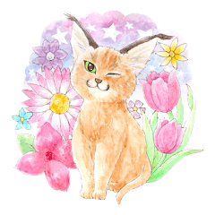 [LINEスタンプ] カラカルにゃんこ 