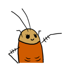 [LINEスタンプ] かわいい茶色の虫 