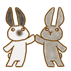[LINEスタンプ] うさぎさんたちの会話 