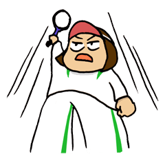 [LINEスタンプ] テニス女子の毎日 
