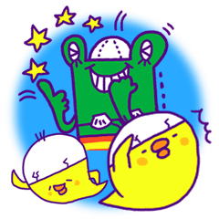 [LINEスタンプ] ひょっこリーナ＆デベソ 