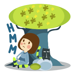 [LINEスタンプ] Freya and her cat in daily life 