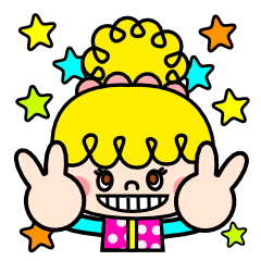 [LINEスタンプ] カラフルポップなサルエルちゃん