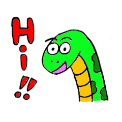 [LINEスタンプ] 七変化スネーくん 