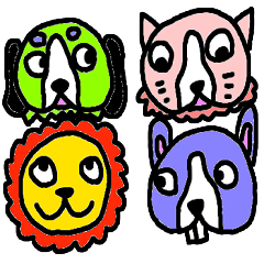 [LINEスタンプ] アニマルミーティング 