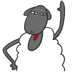 [LINEスタンプ] 二足歩行するひつじ 