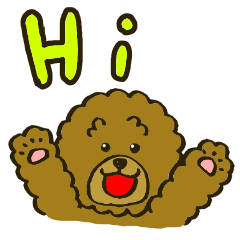 [LINEスタンプ] ラウンドヘアーのトイプードル 