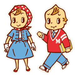 [LINEスタンプ] パッキリ（レトロポップ青春グラフィティ） 