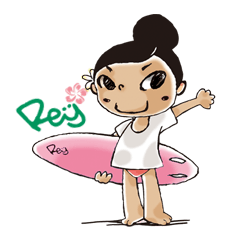 [LINEスタンプ] ガールズサーファー物語 