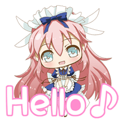 [LINEスタンプ] 天使娘メイド＆悪魔娘メイドの日常スタンプ 