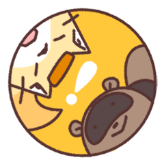 [LINEスタンプ] あぶらきつねと、まめたぬき 