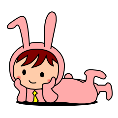 [LINEスタンプ] 泣き虫ウサリーマン 