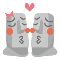 [LINEスタンプ] Mr.＆Mrs. MOAI 