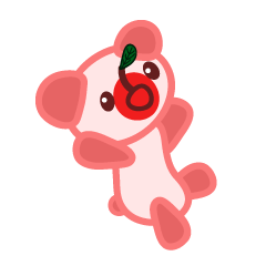 [LINEスタンプ] リンゴっぱなっクマ 