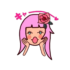 [LINEスタンプ] キュートな女の子達 01 