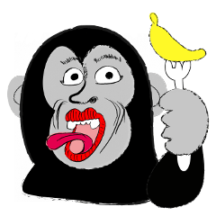 [LINEスタンプ] パーリーピーポーなゴリラ