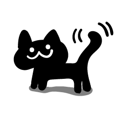 [LINEスタンプ] 黒猫っ子 