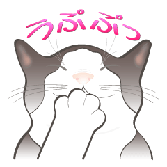 [LINEスタンプ] 白黒猫にゃん 