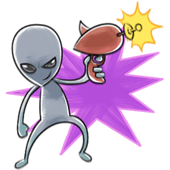 [LINEスタンプ] エイリアン VS 雑種犬 