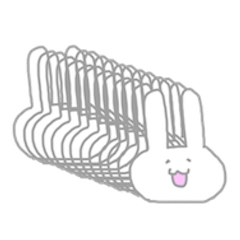 [LINEスタンプ] ひとくせあるうさぎ 