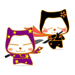 [LINEスタンプ] 猫忍者 キラとサクラ 