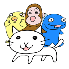 [LINEスタンプ] ネコプーと仲間たち 