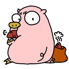 [LINEスタンプ] ブタの日曜日 