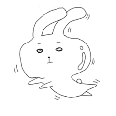 [LINEスタンプ] もち肌ウサギ 