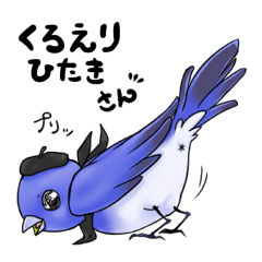 [LINEスタンプ] くろえりひたきさん 