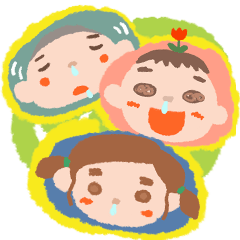 [LINEスタンプ] ちびっこ達の喜怒哀眠 