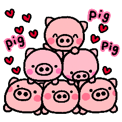 [LINEスタンプ] ぶたのメッセージ ぶたゴコロ ver.4英語版 