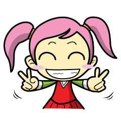 [LINEスタンプ] Machiko girl (Eng) 