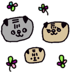 [LINEスタンプ] パグのボンズとパリス 