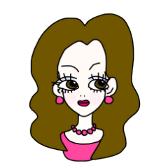 [LINEスタンプ] ピンクなモテ女 