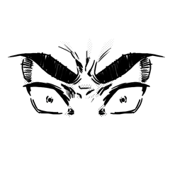 [LINEスタンプ] 目力マン 