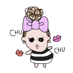 [LINEスタンプ] くるくるヘアーガールズ fetchpriority=high