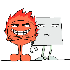 [LINEスタンプ] ジョーネツ君とレーテツ君 