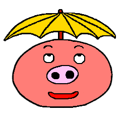 [LINEスタンプ] 傘ぶたさん 